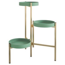 노르딕 라이트 럭셔리 금속 실내 식물 스탠드 다층 플로어 타입 친환경 플라워 랙 패션 단순 발코니 선반, Disk Gold Frame