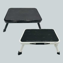 접이식 다용도 발판 캠핑 1단 사다리 가정용 매장용 카라반 폴딩, 블랙