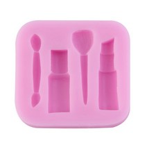 수제몰드 - 립스틱 브러쉬 데코 4구 실리콘몰드 석고 비누 캔들 diy 만들기 틀