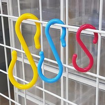 옷장 욕실걸이 S자형 플라스틱 고리 행거 S후크 12P