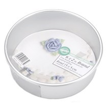 Wilton 퍼포먼스 팬 알루미늄 원형 케이크 팬 내구성이 뛰어나고 균일하게 가열하는 팬으로 맛있는 케이크 군침 도는 키슈 등을 만드세요 15.2cm(6인치), Pan_8 Square