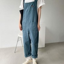 바보사랑 여자 여름 린넨 멜빵 마바지 파스텔 점프수트.옷자락(무료배송)