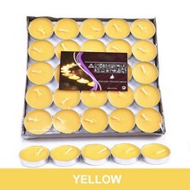 밀랍초 천연 기도 초50 PCS 연기없는 하트 모양의 아로마 캔들 생일 제안 화이트 라운드 티-요리, 05 07