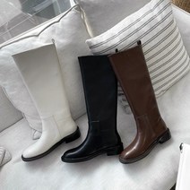 둥근코 종아리넓은 통부츠