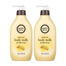 해피바스 정말 촉촉한 바디밀크로션, 450ml, 2개
