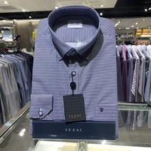 [예작]남성정장 와이셔츠 스넵 바닥 프린트 잔체크 일반핏 긴팔 (YJ1FBR943-NY)