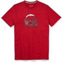 Smartwool SW016568J34XXL 남성용 메리노 스포츠 150 오버랜드 트렉 반소매 그래픽 티 리듬 레드 XXL