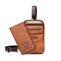 JEEP-BULUO 다기능 작은 어깨 메신저 가방 남성용 패션 캐주얼 크로스 바디용 슬링 체스트백 다리