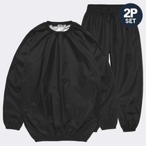 문컬렉션[당일출고] 남녀공용 땀복 세트 운동복 다이어트 티셔츠 바지 트레이닝 헬스 런닝 빅사이즈 상하 운동복 부스터슈트