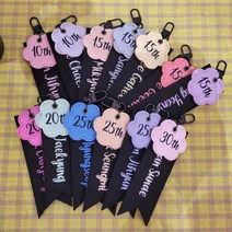 자수 네임택 골프백 가방 이니셜 자수이름표