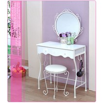 [미아트] 리젠가구 화이트 드라이걸이 화장대+거울+의자, 색상:C-9월넛 사각