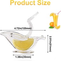 레몬착즙기 과일짜는기계 레몬즙짜개 레몬 수동 과즙기 프레스 압착 과일 미니 새 모양 투명 휴대용 오렌지 주방 홈 슬립 도구, [01] 1PC