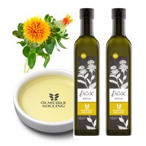 오일뮬레 졸링 유기농 홍화씨유 500ml 냉간압착 냉추출 홍화씨 오일 잇꽃오일 (Oilmuhle Solling Distel oil), 2병