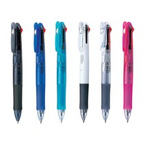 제브라 클립온 4색펜 B4A3 0.7mm 스마트 노크, 화이트