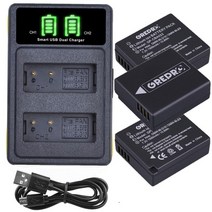 파나소닉 Lumix DMC TZ100 TZ80 TZ90 GX80 GX9 GX7 LX100 Mark II 용 1500mAh DMW-BLG10 DMW BLE9 BLG10 배, 07 3Battery 1Charger