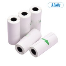 카드단말기용지 5/10pcs 열 영수증 스티커 종이 롤 57*25mm 티켓 인쇄 현금 등록기 POS 프린터 Peripage Po, 03 Self Adhesive
