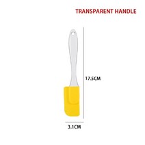 작은 실리콘 크림 버터 케이크 주걱 반죽 스크레이퍼 브러시 거품기 베이킹 도구 1 팩 주방, 11 Transparent Yellow