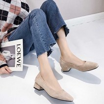 구두쇼핑몰 여자 저렴한 사무실 구두 예쁜 스웨이드 펌프스 슈즈_[230118EA]