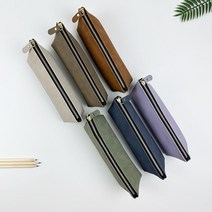 스웨이드PU펜파우치 스웨이드필통 가죽필통 필통 스웨이드파우치 가죽파우치 연필파우치 펜파우치 포켓필통 슬림필통 아이비스, 브라운