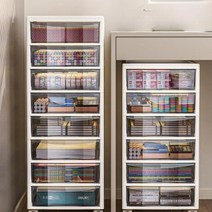 이동식 서랍장 사무실 학원 지류함 틈새 수납장, 화이드 대형 5단