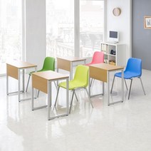 [하이솔로몬] 모던 책걸상세트 S0425, D04 블랙체리, C25 머스타드