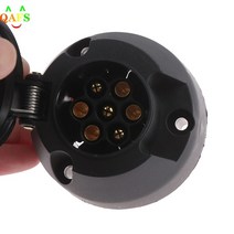 평판트레일러 미니 캠핑 카고트레일러 12V Towbar 견인 소켓 라운드 유럽 표준 트레일러 블랙 서리로 덥은, 한개옵션0
