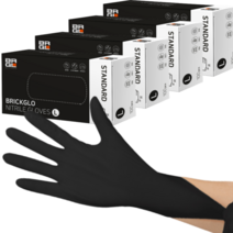 브릭글로 스탠다드 니트릴장갑 블랙, 대(L), 4개