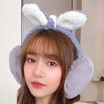 겨울 아동 성인 방한 머리띠 털귀마개