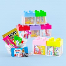 컬러풀 간식 블록 어린이날 구디백 생일 어린이집 단체선물 교회 유치원각종행사 과자선물답례품, 컬러풀 간식 블록 x 1세트
