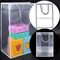 비닐쇼핑백 반투명 사각 가방 선물 상품 포장 PP 백, 블랙