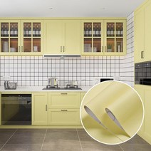 웨인스코팅벽지 캐비닛 스티커 가구 리노베이션 옷장 필름 책상 도어 자체 접착 벽지 주방 오일-방수, 60cmX5m, 01 cream color