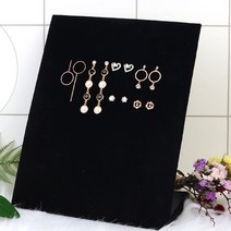 블렉 벨벳 L자형 귀걸이 전시용 거치대 진열대 머리띠 반지꽂이 플리마켓 정리대 악세사리 프리마켓 보관함 피어