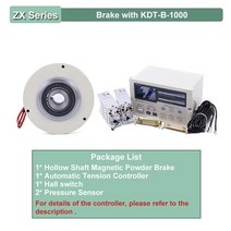 얇은 마그네틱 파우더 브레이크 장력 컨트롤러 키트 중공 샤프트 풀기 1500rpm 3 6 12 25 50 100Nm 0310kg DC24V 백 머신, 28.Brake and KDTB1000  25Nm 25