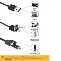 배관내시경 하수구내시경 카메라 안드로이드 전화 USB 카메라 뱀 케이블 내시경 유형 C 미니 낚시, 03 2m_02 Hard cable