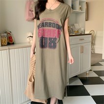 [겟잇미] 베릴핏 브이넥 나시 나염 트임 롱원피스 (8809702)