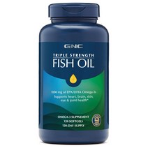 GNC 트리플 스트랭스 피쉬오일 120정 (소프트젤) Triple Strength Fish Oil 120Sgels, 1개