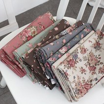 자투리 면20수 미들쉐비로즈플라워 택1, 면20수 미들쉐비로즈플라워 내츄럴