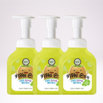핸드워시 해피바스 키위랑손씻자 손세정제 대용량 핸드솝 250ml 3개, 핸드워시 3개세트