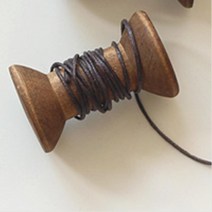 연남동 소품샵 선물포장용 심플 컬러끈 80m 4개 꽃집리본 감사띠지 택줄 롤, 진브라운