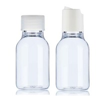 PET 24파이 투명용기 50ml 공병 소분용기, 프레스캡