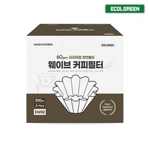 웨이브 커피필터 칼리타 185 핸드드립 필터, EW02 웨이브필터 2~4인용 100매, 1개