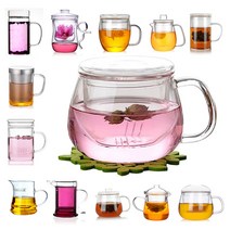 티머그 티인퓨저 차거름망 찻잔 유리티포트 티용품, 05_유리 다기/450ml(GTS39968)