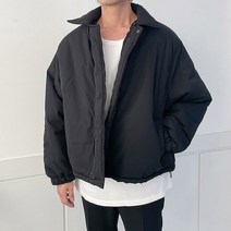 겨울 오버핏 숏 패딩 점퍼 / 블랙 차콜