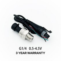 물 오일 연료 가스 공기용 압력 센서 변환기 송신기 세라믹 스테인레스 스틸 5-300psi 옵션 1/4NPT 5-12V, [07] 100psi