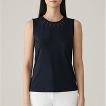 올리비아로렌 / 라운드 핫픽스 티셔츠 VOBANXM3341 / 애플아울렛 ( 베이지 챠콜그레이 네이비 )