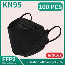 물고기 마스크 KN 마스카라 F 성인 orandi FF a k 레이어 FF 승인 얼굴 FF 호흡기 입 커버 a que, 09 100PCS Black