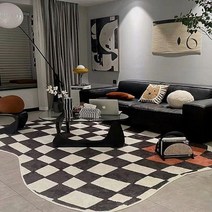 레드카펫 파인텍스 롤카페트 파이론텍스 모던 체커보드 레드 카펫 침실 장식 바닥 거실 소녀 다채로운 미끄럼 방지 푹신하고 두껍고 부드러운 러그, 30.4 - 200x300cm