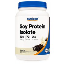 뉴트리코스트 Soy Protein 소이 프로테인 분말 파우더 2LBS 907g 바닐라맛, 1개