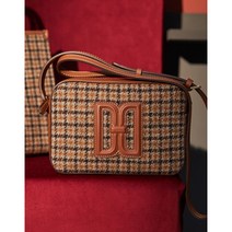 [정품인증] 258342 닥스 액세서리 [DD WOOL CHECK] 브라운 DD로고 울 체크 크로스백 DCBA3F991W2