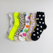 (부산고유) 무배 여자 개성있는 양말 패션 삭스 6개 세트